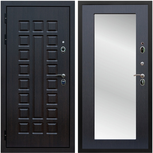 Дверь входная Graf Люксор 3К Шагрень черная / МДФ 10 мм ФЛЗ пастораль Венге