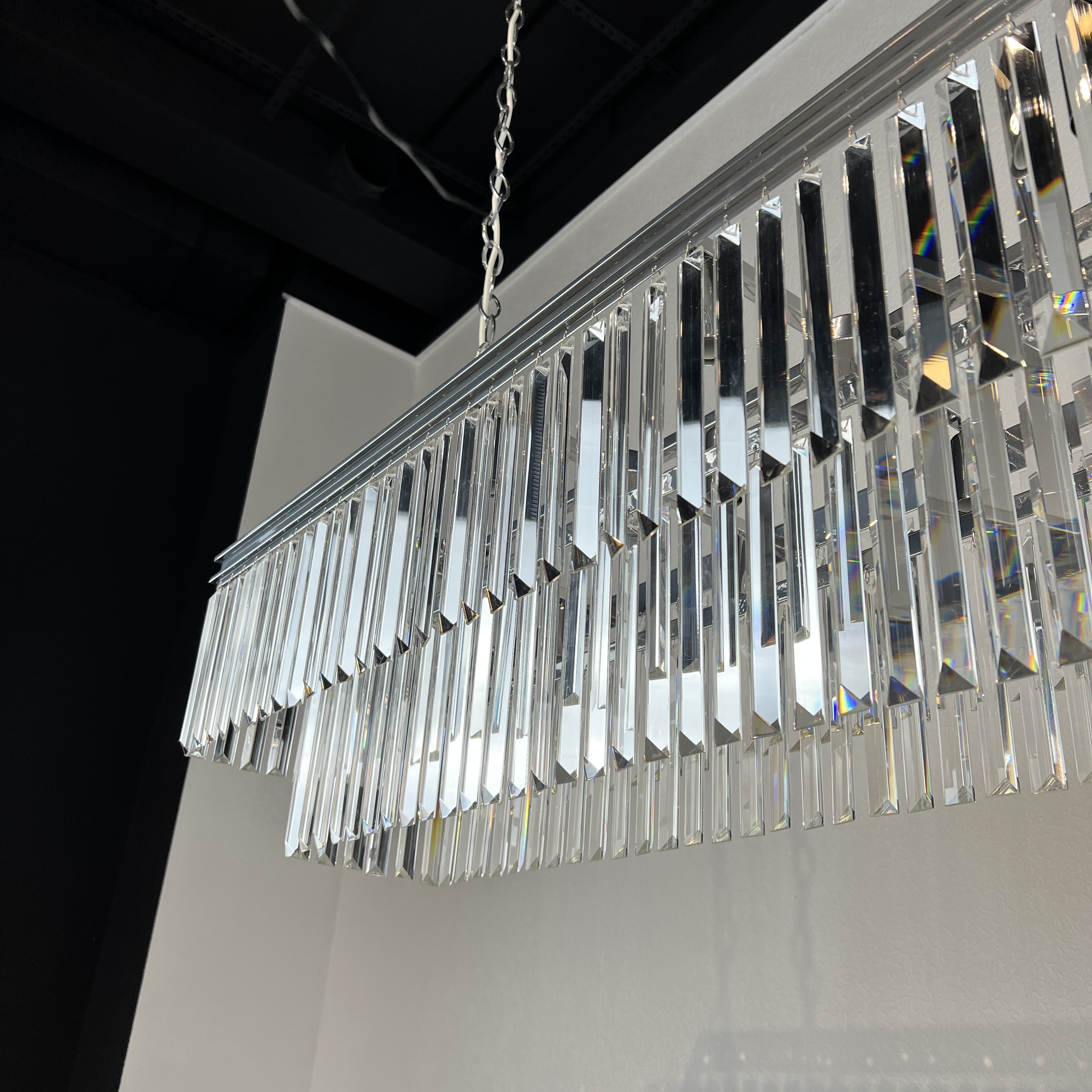 Люстра RH 1920S ODEON CLEAR GLASS FRINGE 120 chrome by ImperiumLoft