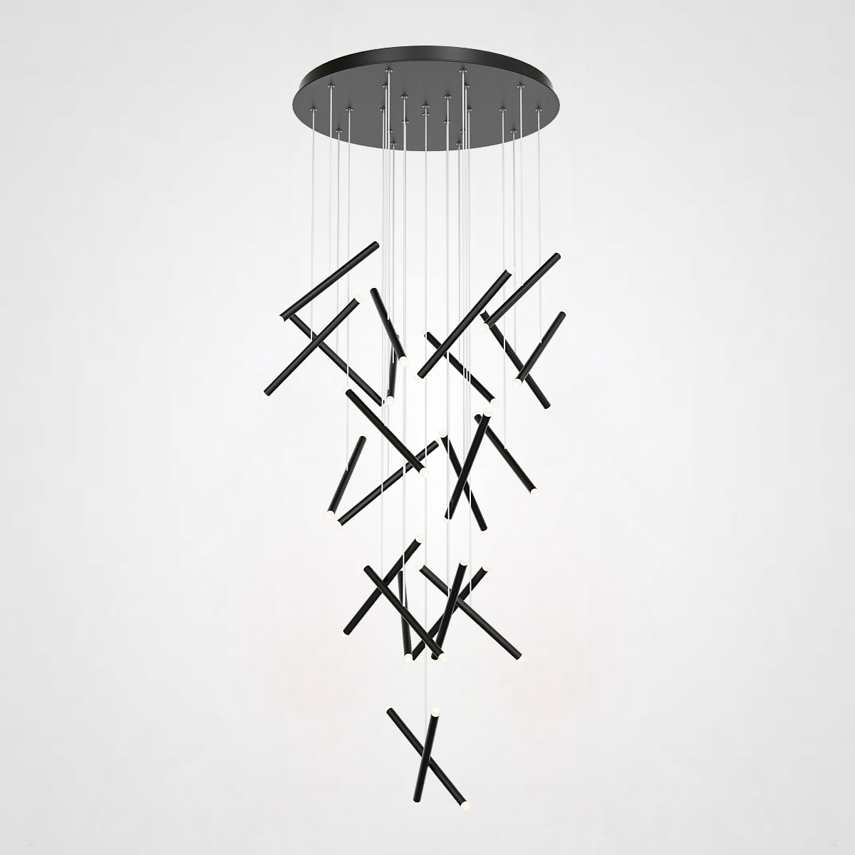 Люстра Dutti D0068 LED Chandelier Modern 28 Black by ImperiumLoft