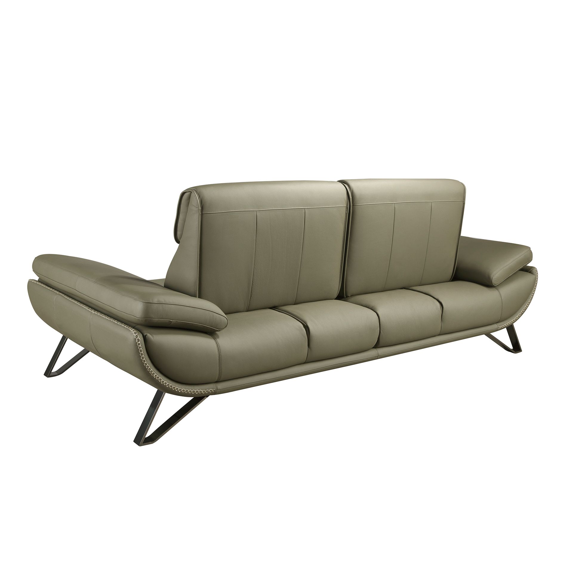 3-местный кожаный диван 6245 оливкового цвета Angel Cerda