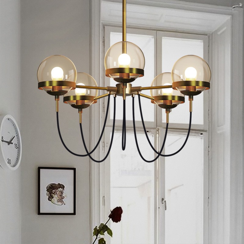 Потолочный светильник ORBIT L8 Black by ImperiumLoft