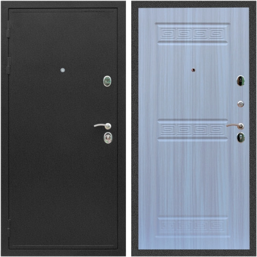 Дверь входная Graf Престиж Черный крокодил / МДФ 10 мм ФЛ-242 Сандал белый