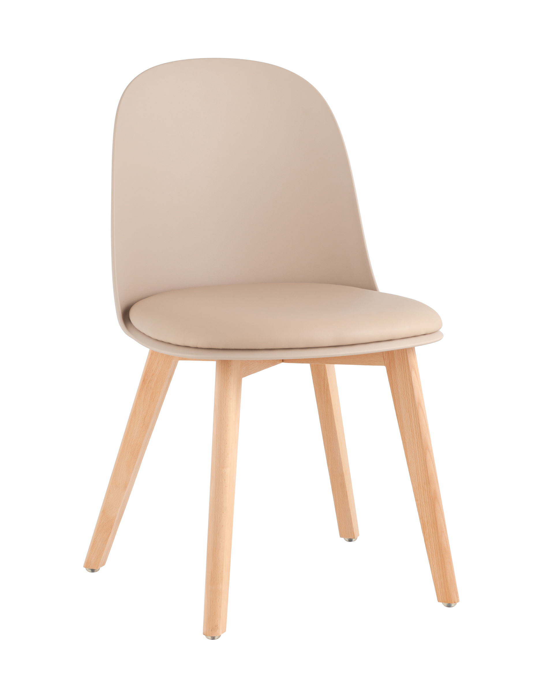 Стул Fog с подушкой бежевый деревянные ножки Stool Group