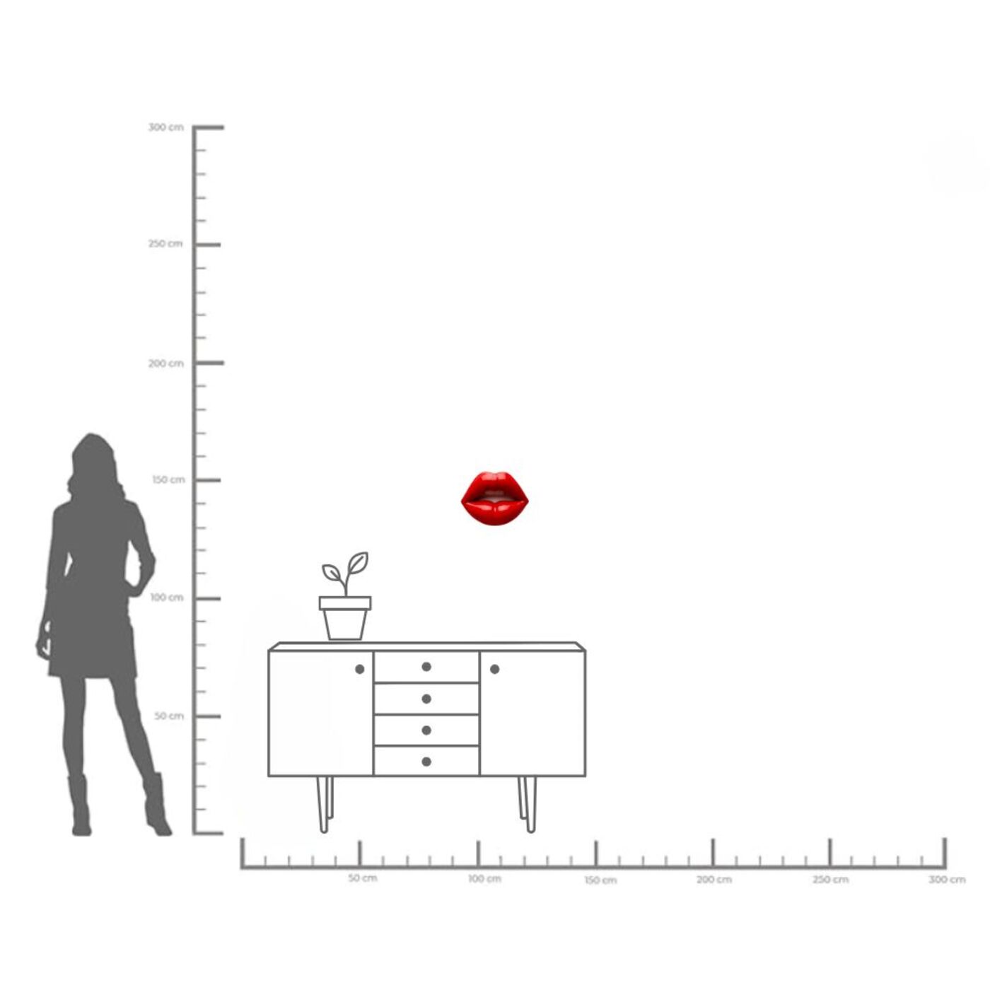 Декор настенный Lips 30cm KARE 56647