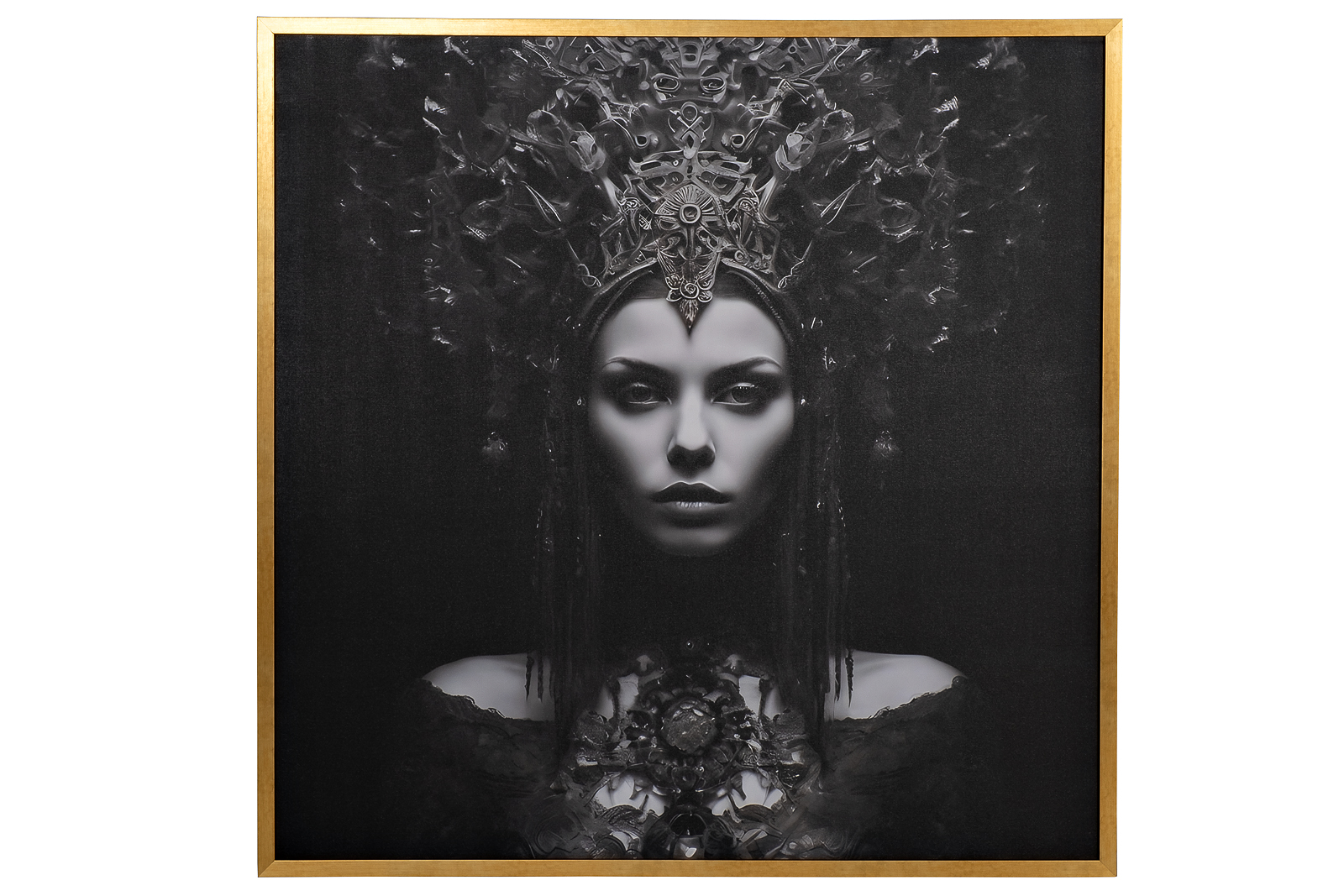 Холст Царица в золотом багете Garda Decor 89VOR-QUEEN/1