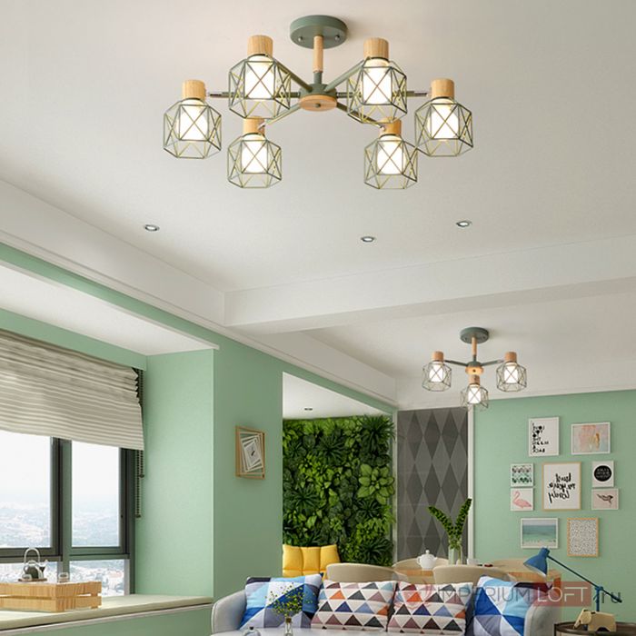 Потолочная люстра CORF B3 Black 5 lamps by ImperiumLoft
