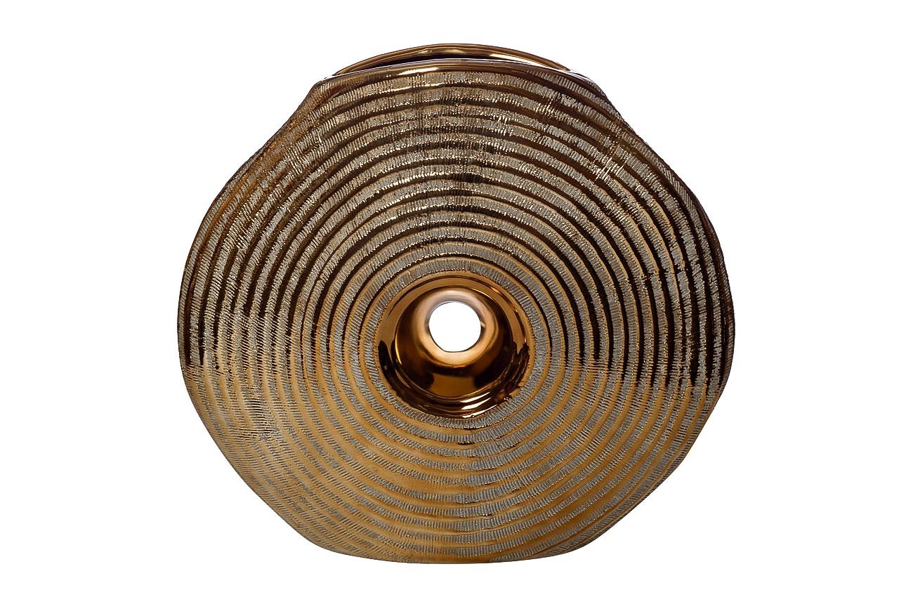 Ваза керамическая декоративная (золотая) Garda Decor 18H2512M-4