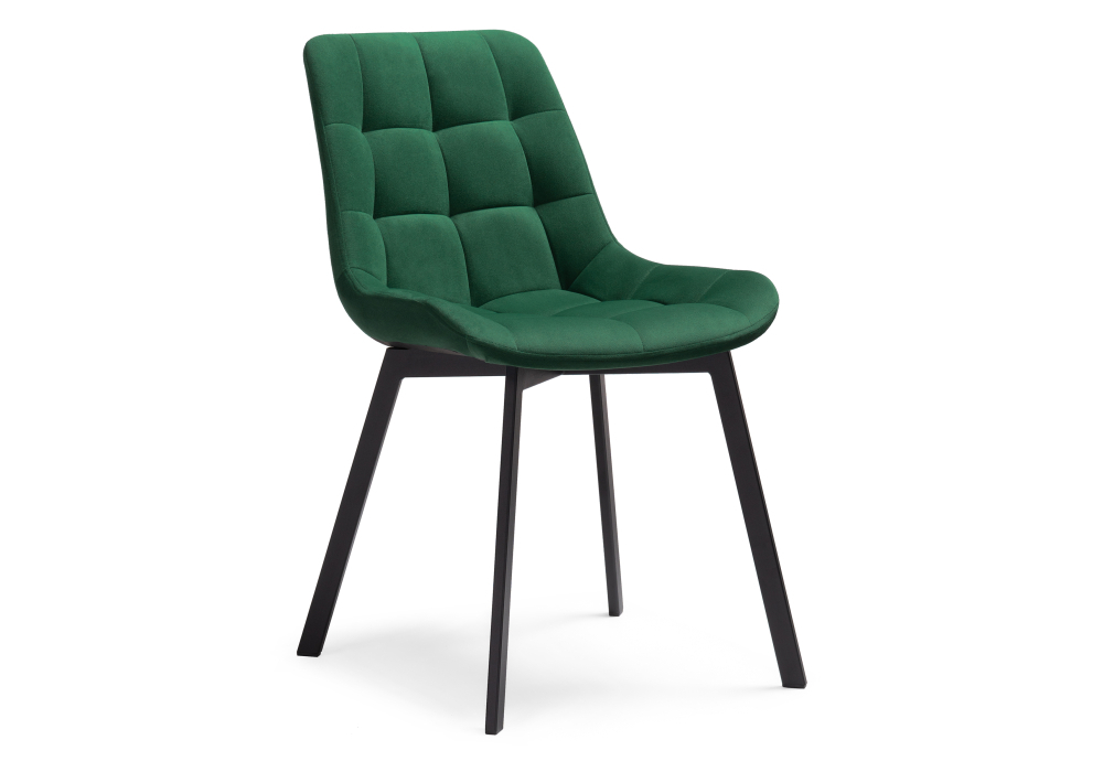 Стул Woodville Челси черный / зеленый 493364