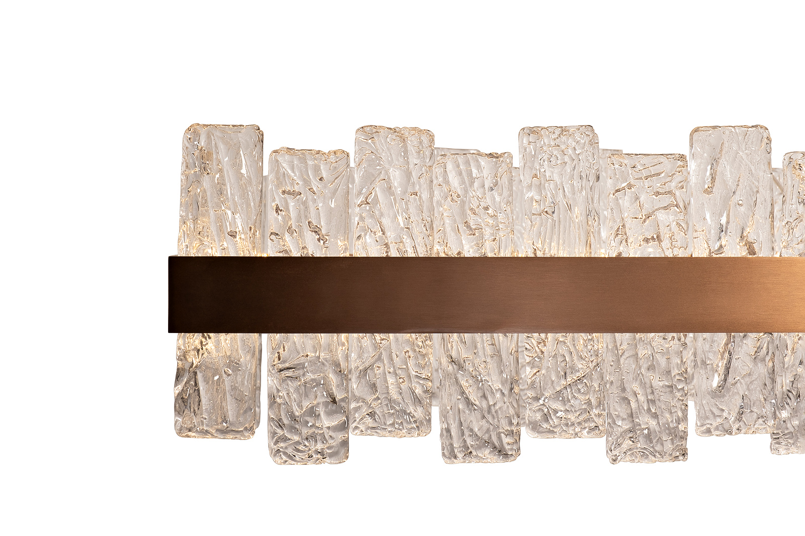 Люстра подвесная прямоугольная из рифленого стекла Garda Decor 162FL-60084