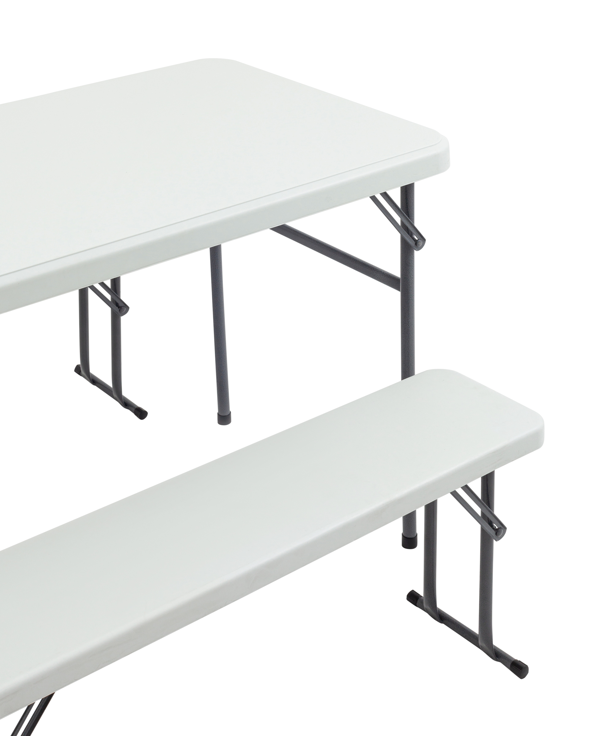Комплект стола и двух скамеек Кейт белый Stool Group