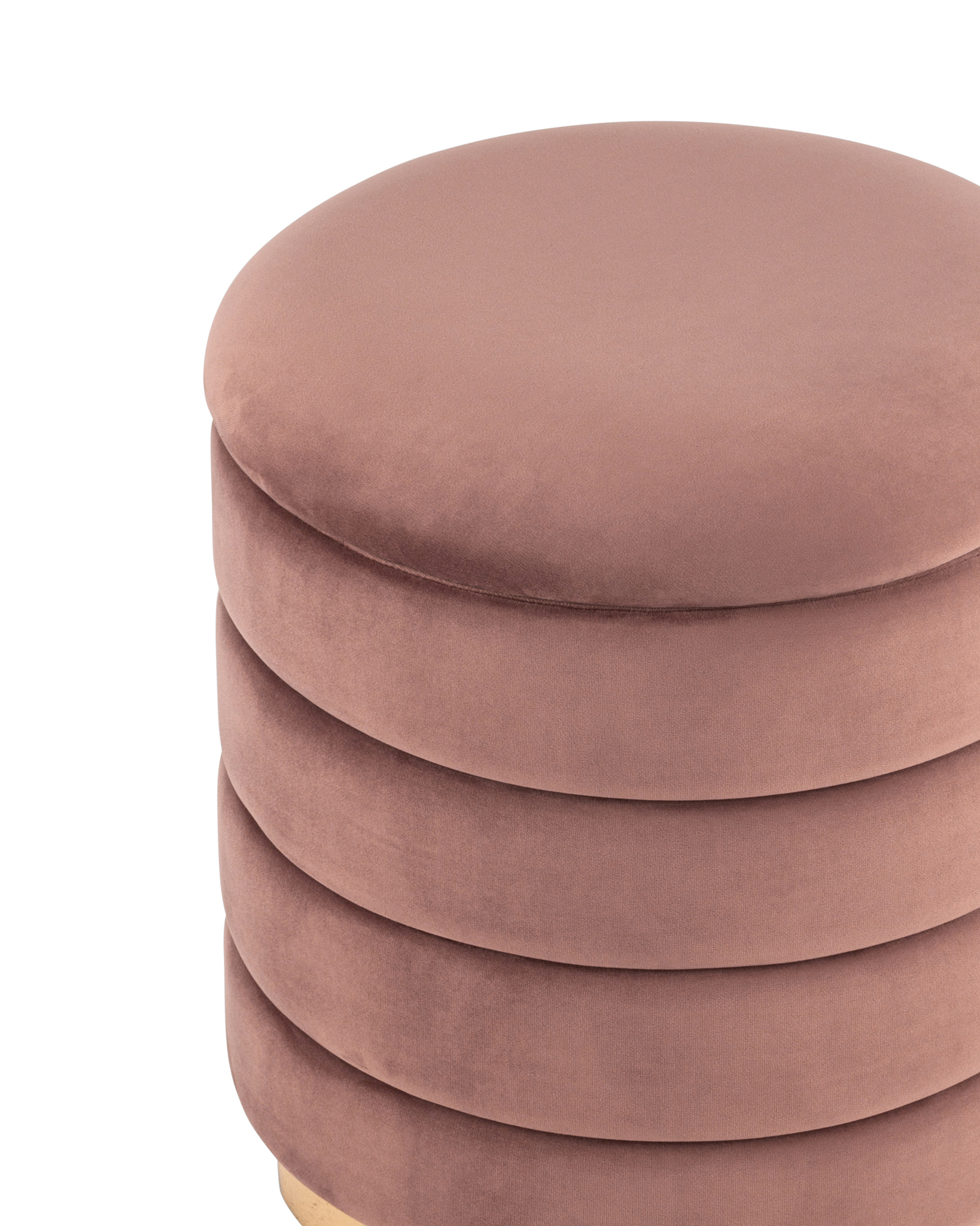 Пуф Франсис с ящиком велюр пыльно-розовый Stool Group