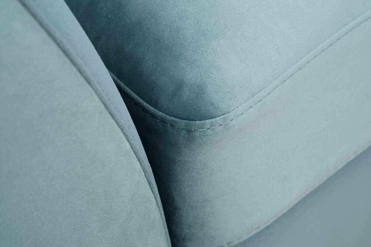 Диван Annette трехместный велюровый бирюзовый Garda Decor ANNETTE-3-2K-Colt1004