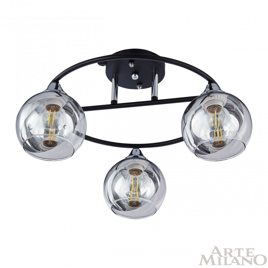Люстра с плафонами 322403/3 BK+CR Arte Milano