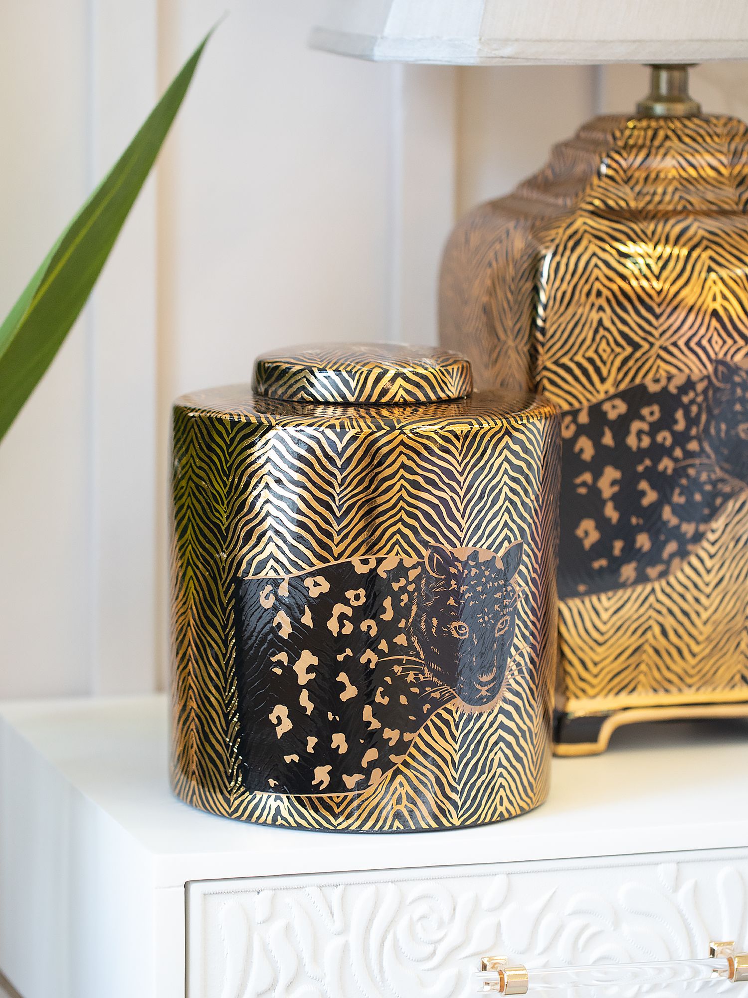 Ваза с крышкой Леопард Glasar 58-005