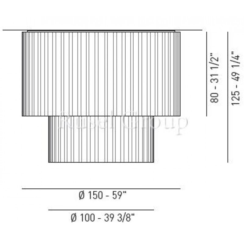 Потолочный светильник Axo Light SKIRT PL 150 2