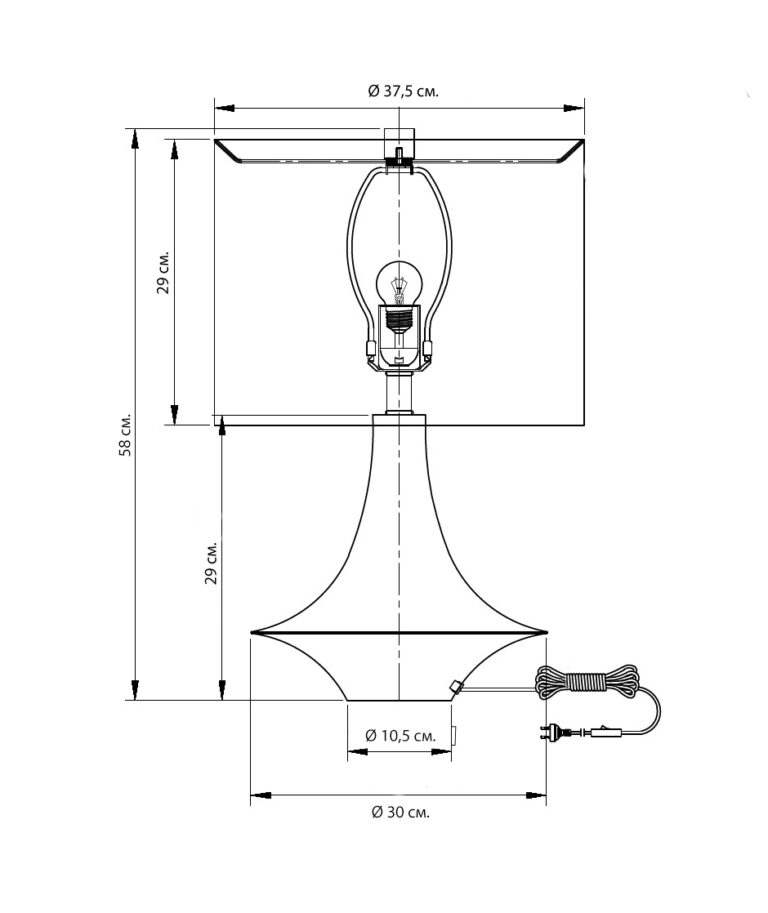 Белая настольная лампа Шейди Louvre Home P0620TA