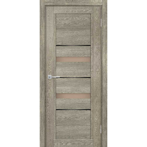 Межкомнатная дверь Graf ТЕХНО-802 бронза сатинат, черный лакобель Гриджио (2000 х 600)