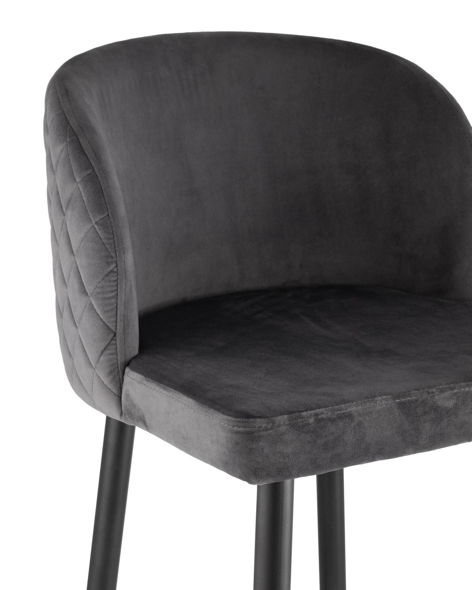 Стул барный Оскар велюр серый Stool Group