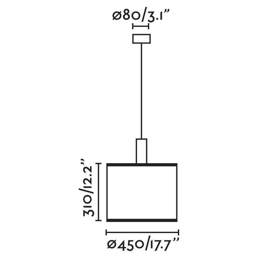 Люстра Mambo Simple черный/ротанг ø450 Faro