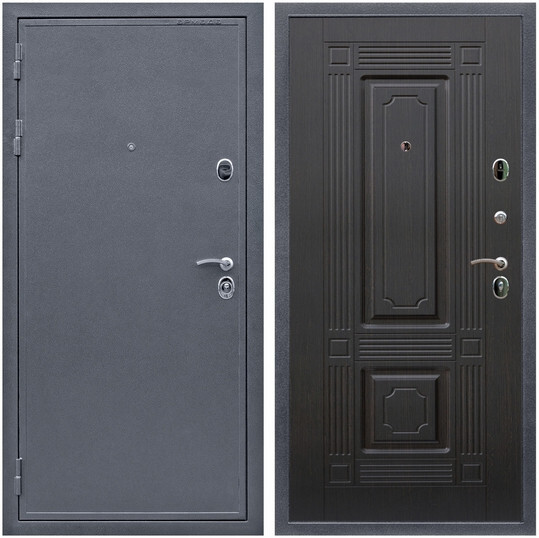 Дверь входная Graf Лондон 2 Антик серебро / МДФ 6 мм ФЛ-2 Венге