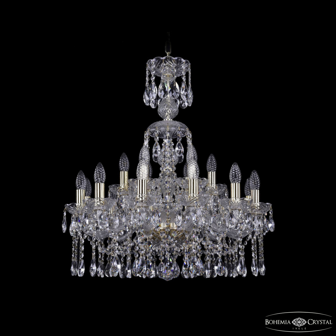 Люстра хрустальная 1413/12+6/220/XL-74 G