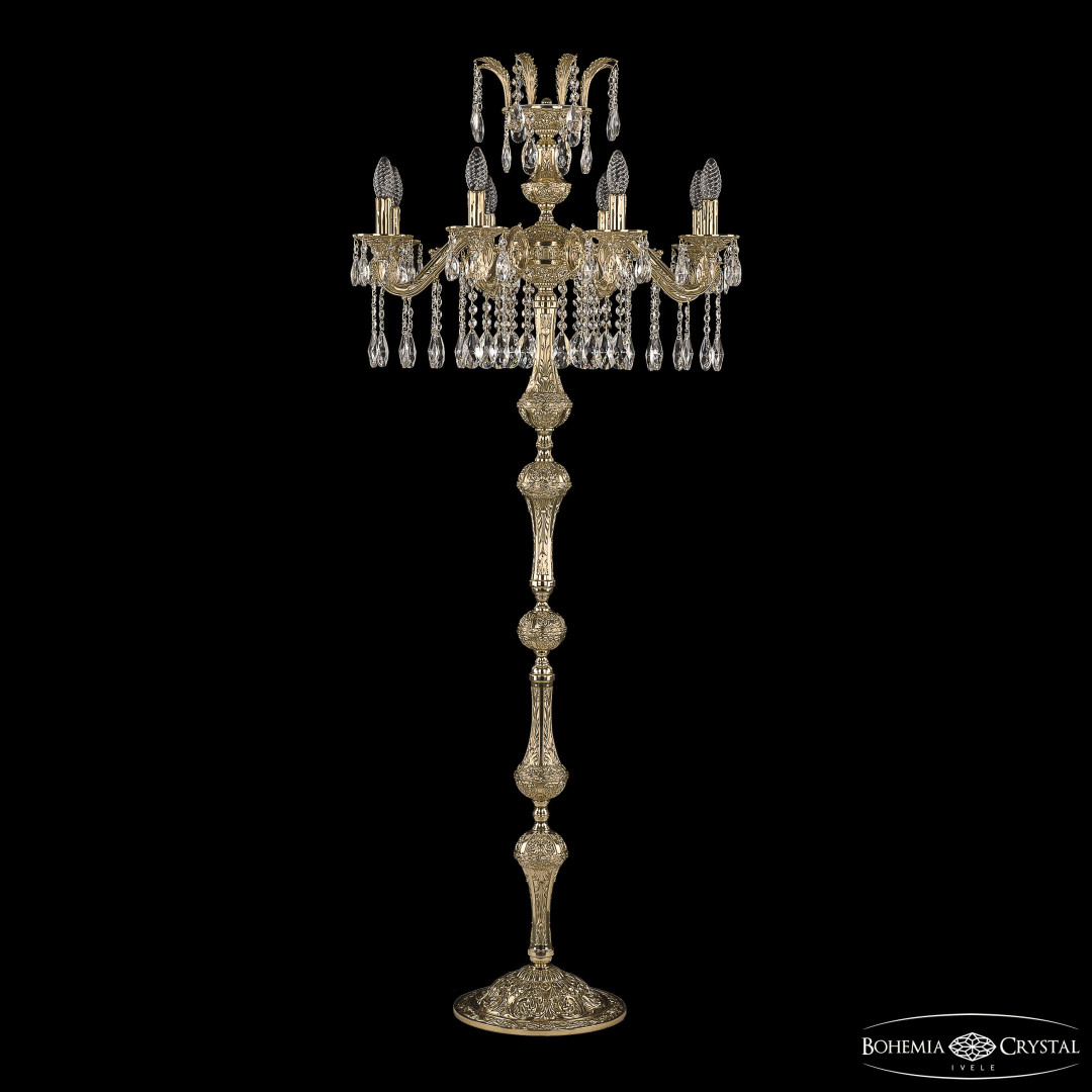 Торшер бронзовый с хрусталём 71202T/8/210 A G Y3