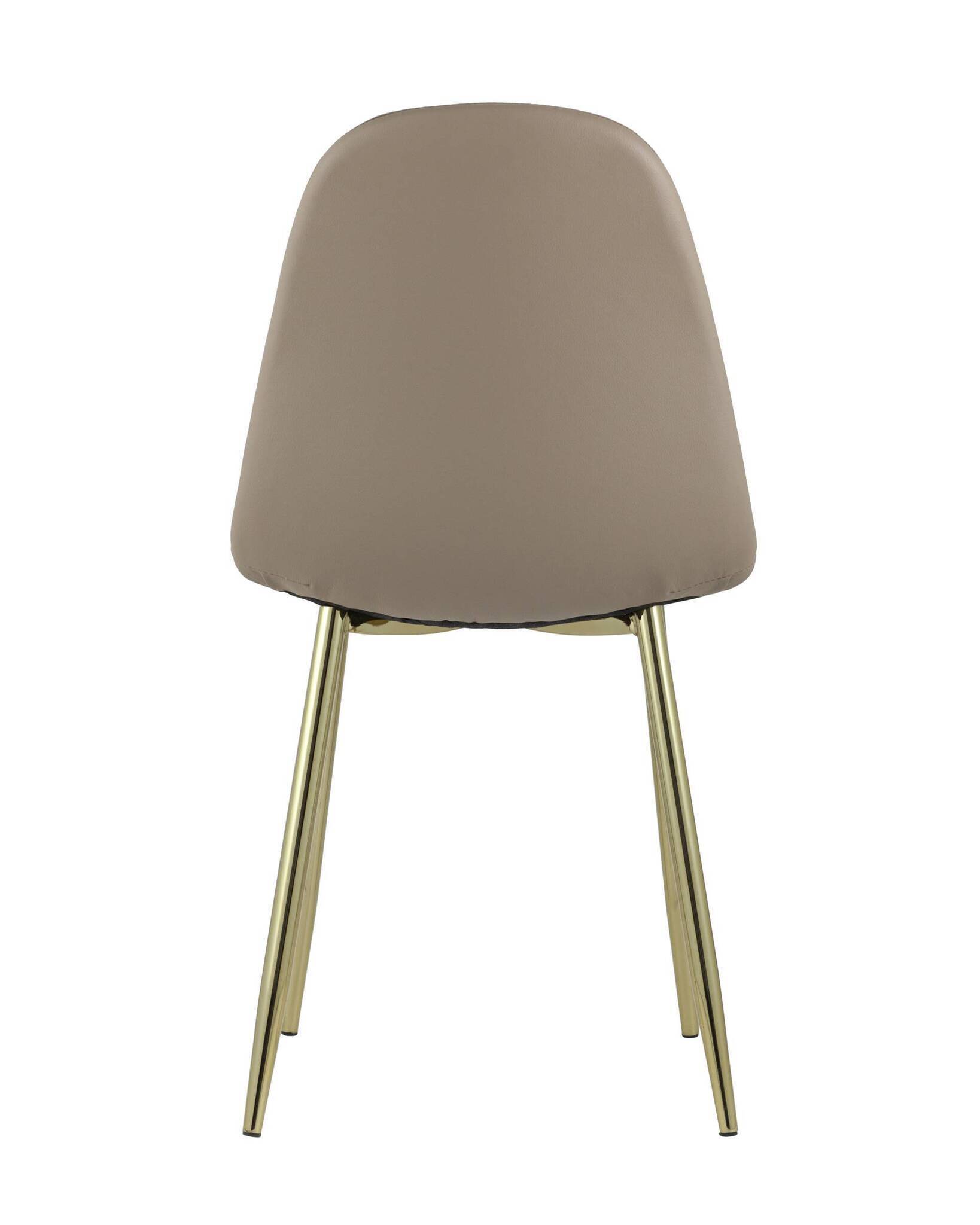 Стул Валенсия экокожа коричневая золотые ножки Stool Group