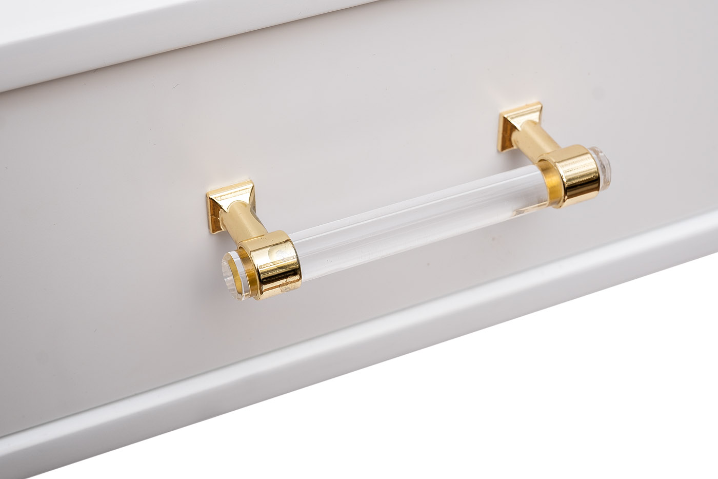 Консоль с 2мя ящиками белая/золото Garda Decor KFG164