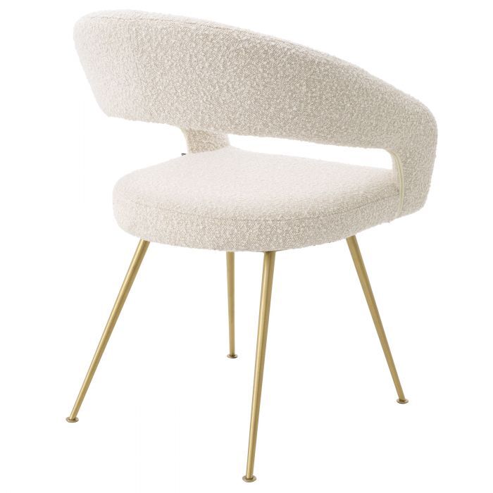 Обеденный стул Eichholtz Bravo bouclé cream 116146