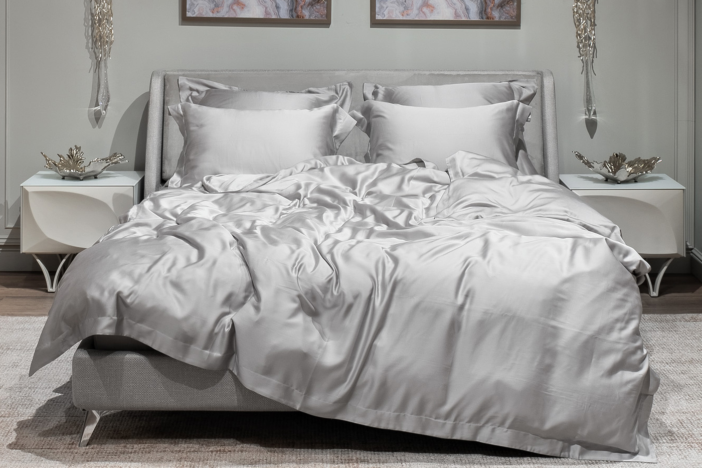 Пододеяльник Сопрано 220х200см серый Garda Decor 131SH-4250-POD SOPR SER