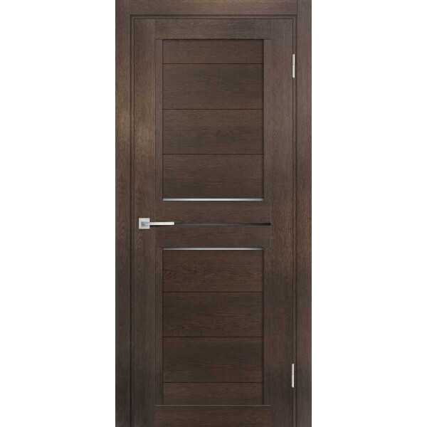 Межкомнатная дверь Graf ТЕХНО-805 белый сатинат, черный лакобель Фреско (2000 х 800)