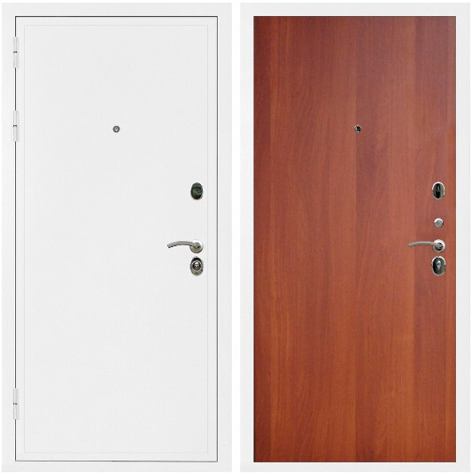 Дверь входная Graf Престиж Белая шагрень / МДФ 6 мм ПЭ Итальянский орех