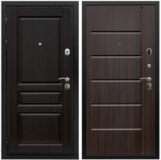 Дверь входная Graf Премиум-Н МДФ 16 мм ФЛ-243 Венге / МДФ 10 мм ФЛ-102 Эковенге