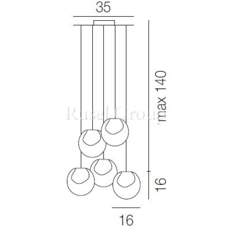 Подвесной светильник Vistosi POC SP 16 5