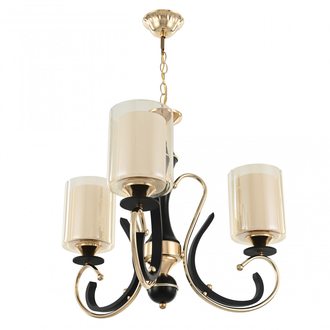 Люстра подвесная с плафонами 302237/3 Bk/Gd Arte Milano