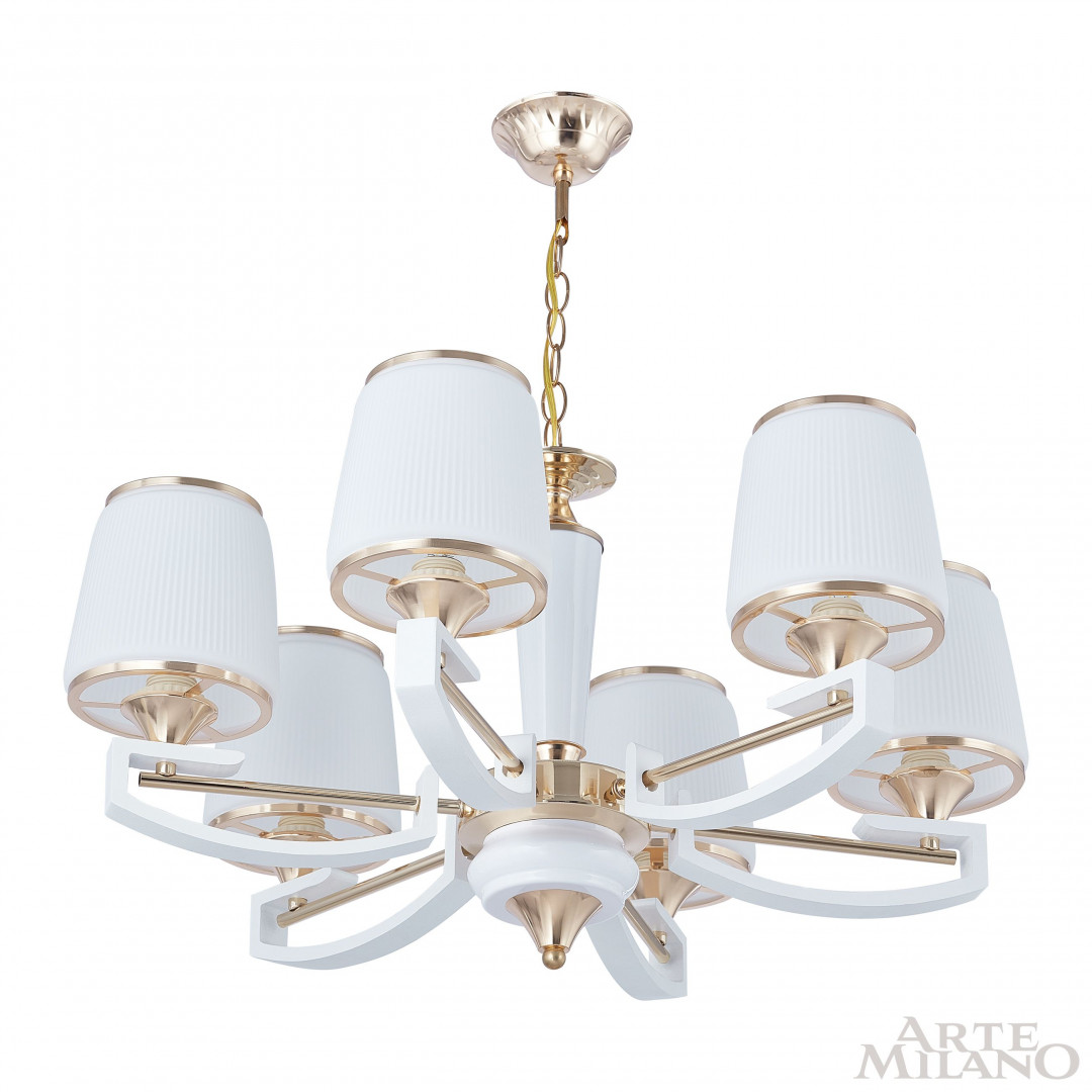 Люстра подвесная с плафонами 302457/6 Wh/Gd Arte Milano