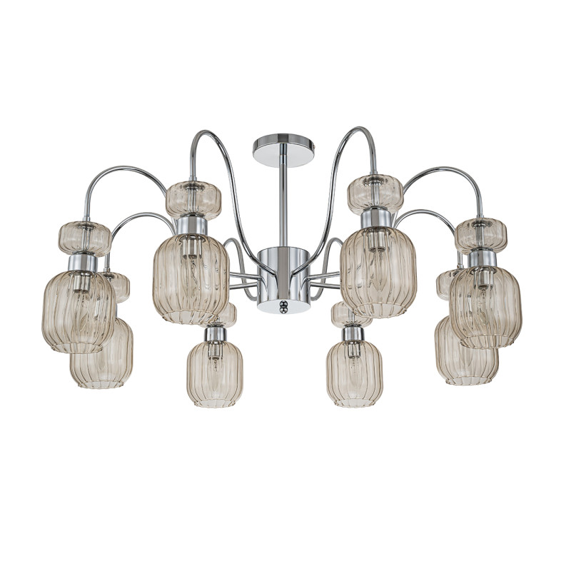 Люстра на штанге Escada 1141/8PL Chrome/Beige