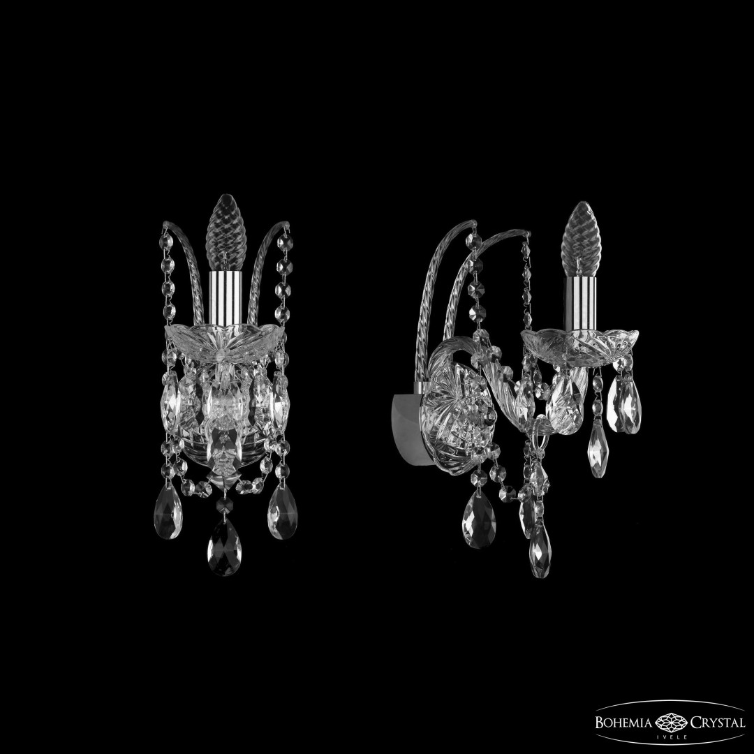 Бра хрустальные 1411B/1/141 Ni Bohemia Ivele Crystal