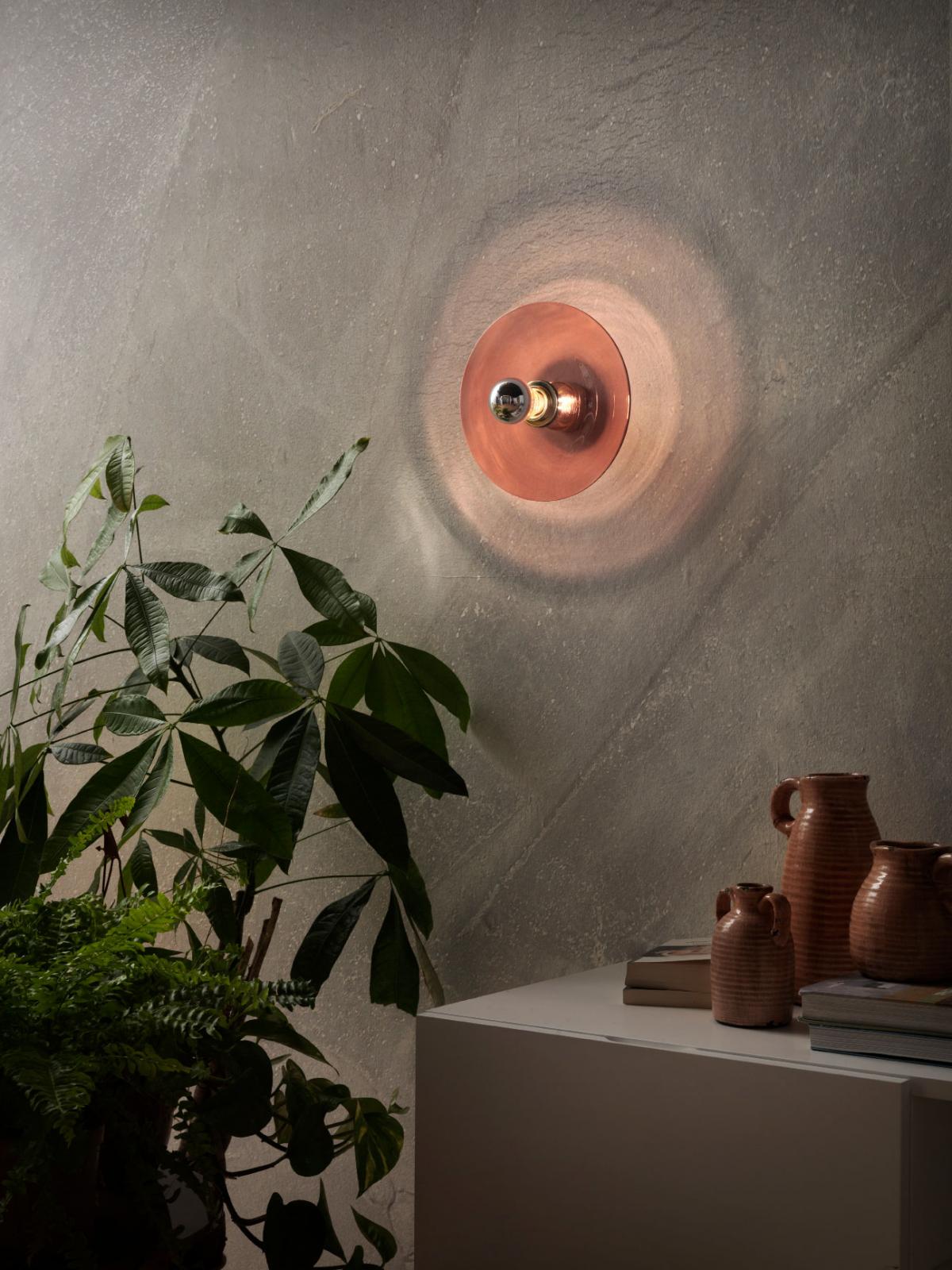 Бра Fest хромированный цоколь 5 см - розовое стекло Ø 25 cm Aromas del Campo