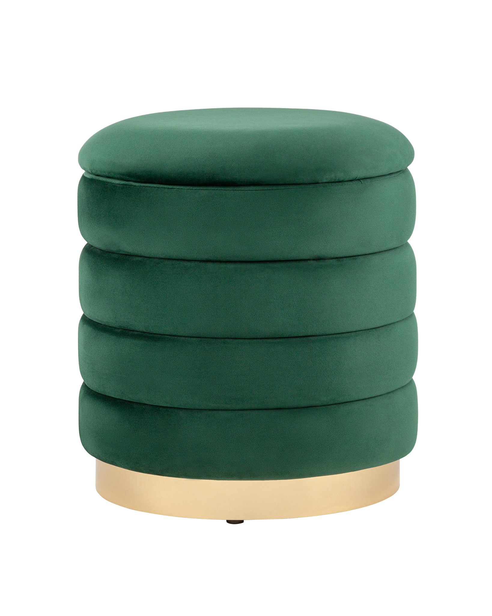 Пуф Франсис с ящиком велюр зелёный Stool Group