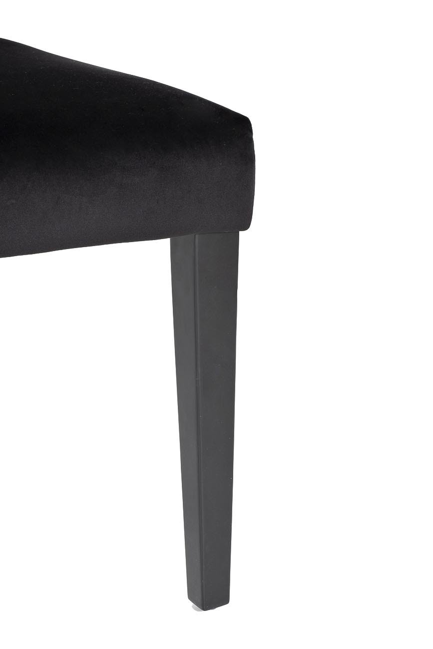 Стул велюровый черный с кольцом Garda Decor 597-2K-ЧЕРНЫЙ-Riv100