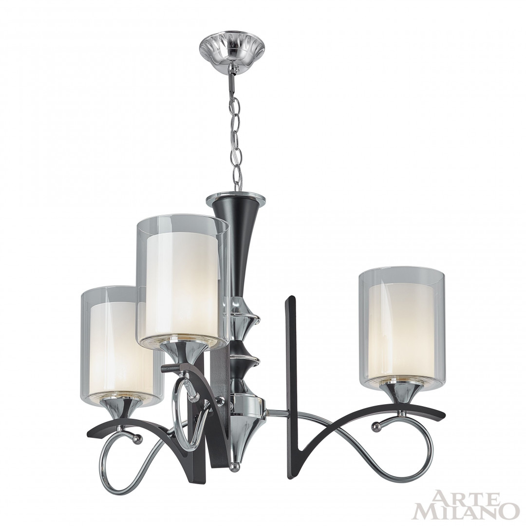 Люстра подвесная с плафонами 309167/3 Bk/Ni Arte Milano