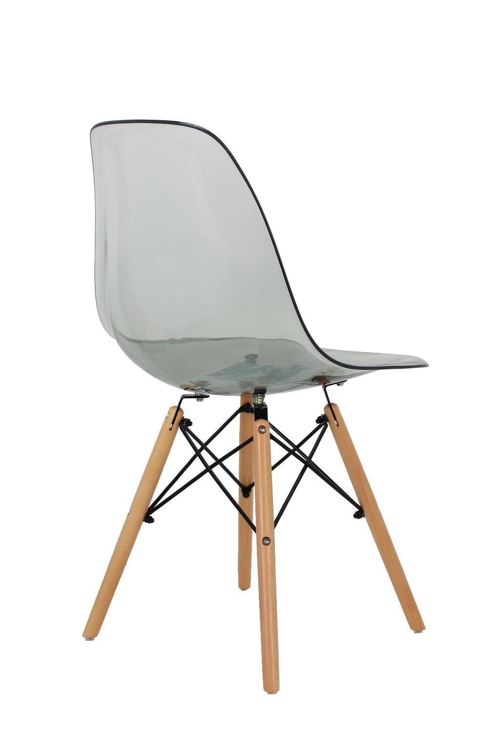 Стул Eames прозрачный серый Bradex Home FR 0045
