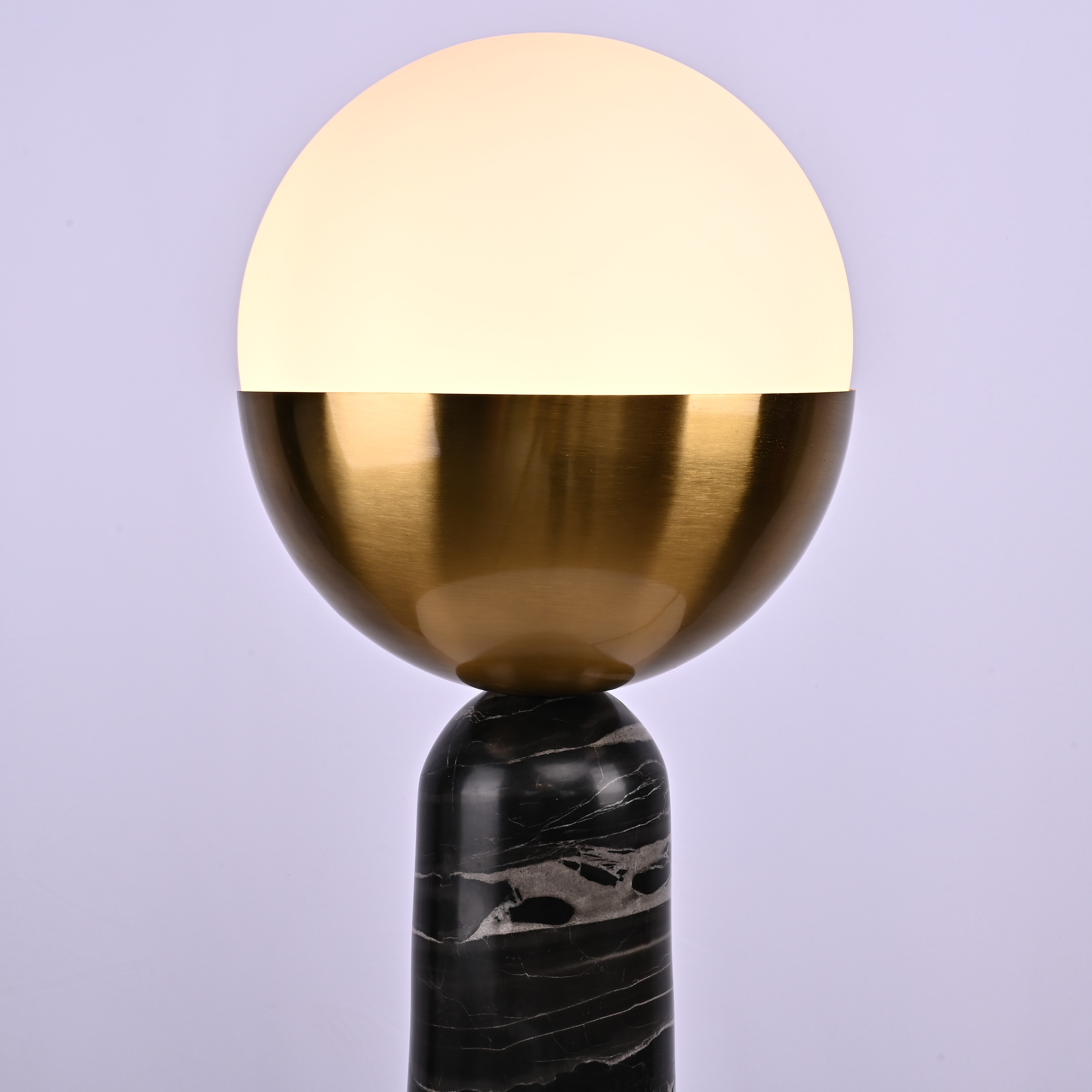 Настольная Лампа Marble Globe Black By Imperiumloft