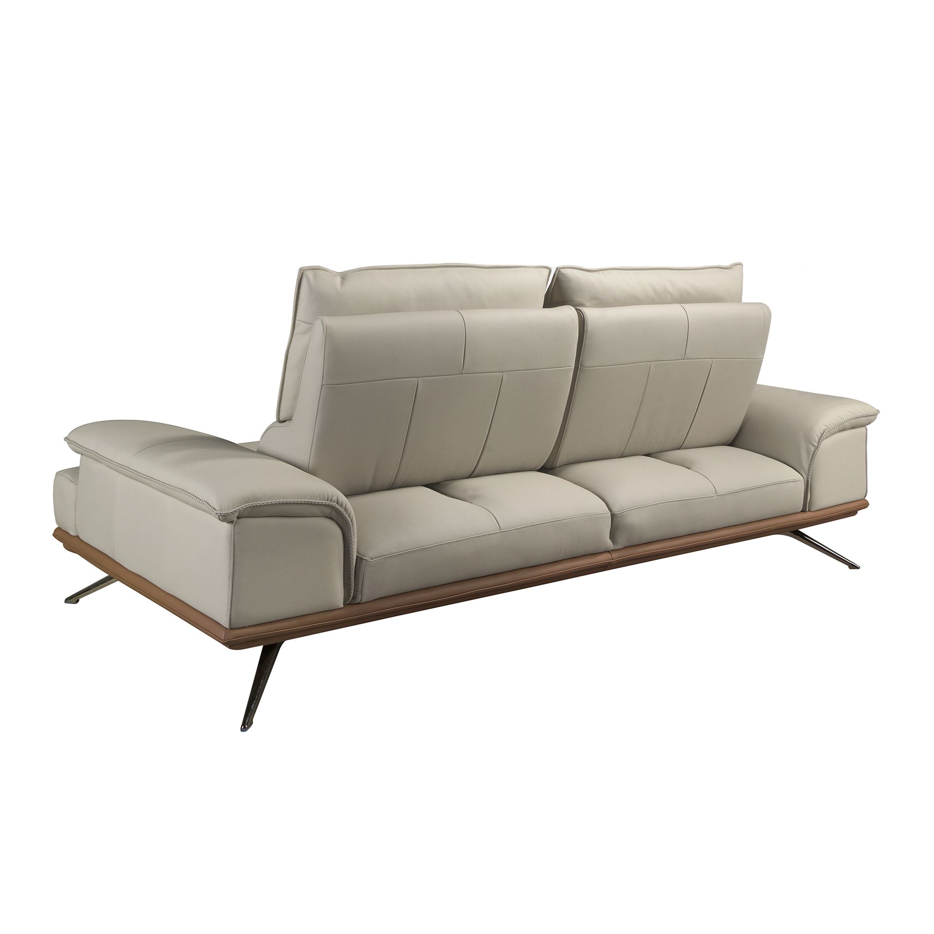 3-местный диван из серо-коричневой кожи, модель 6247 Angel Cerda