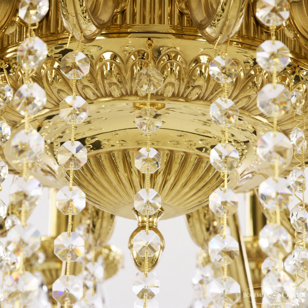 Люстра бронзовая с хрусталём 75302/16/360 A G