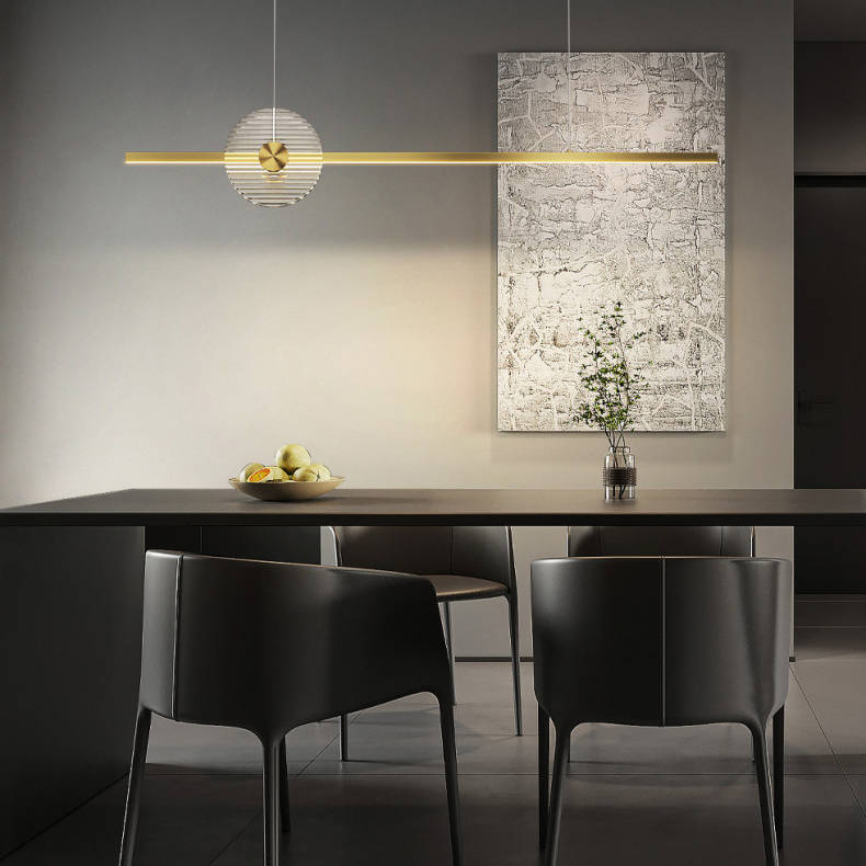 Реечный, рядный светильник ZVI L160 Brass by ImperiumLoft