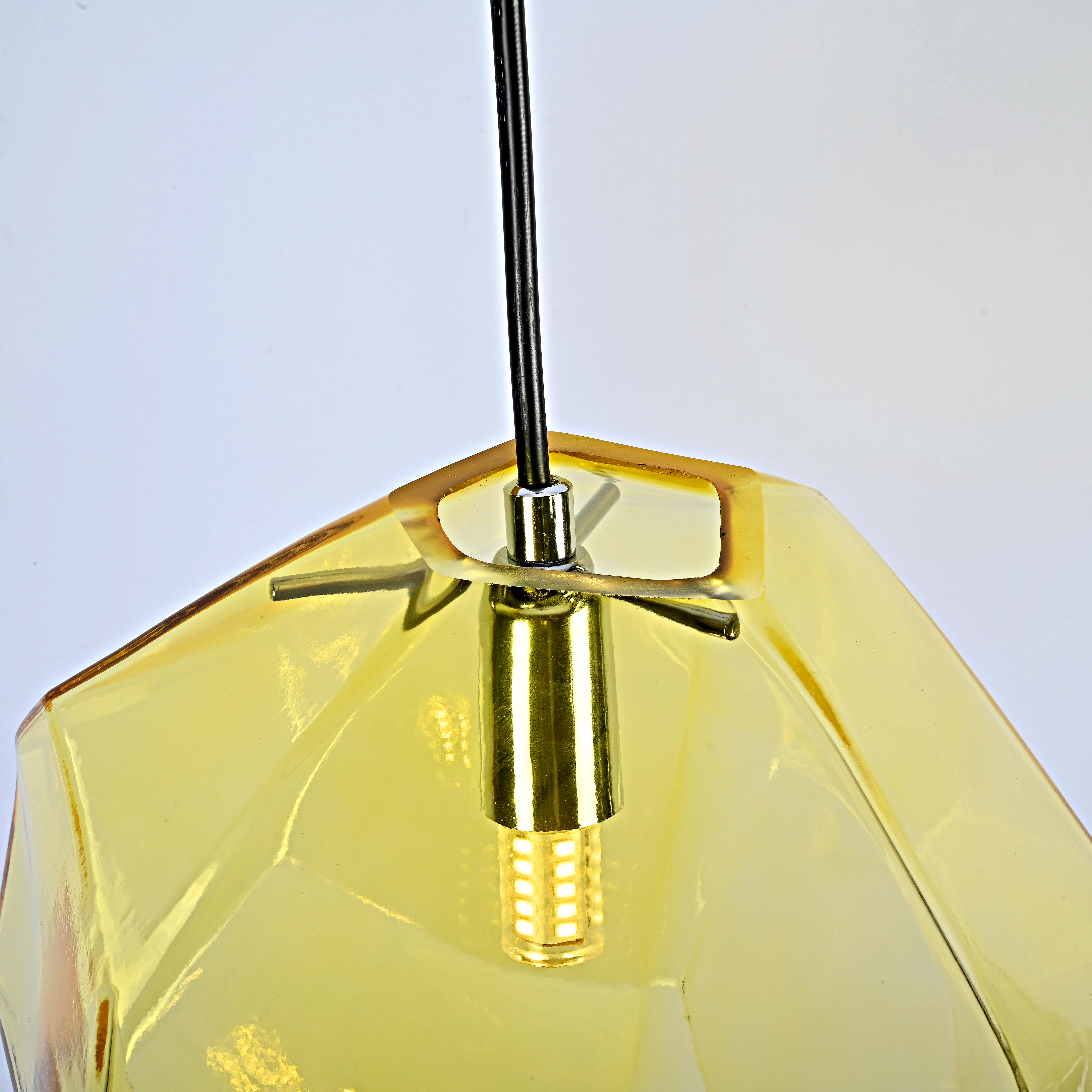 Подвесной Светильник Color Ice Cube Pendant Jevio 1 Янтарный By Imperiumloft