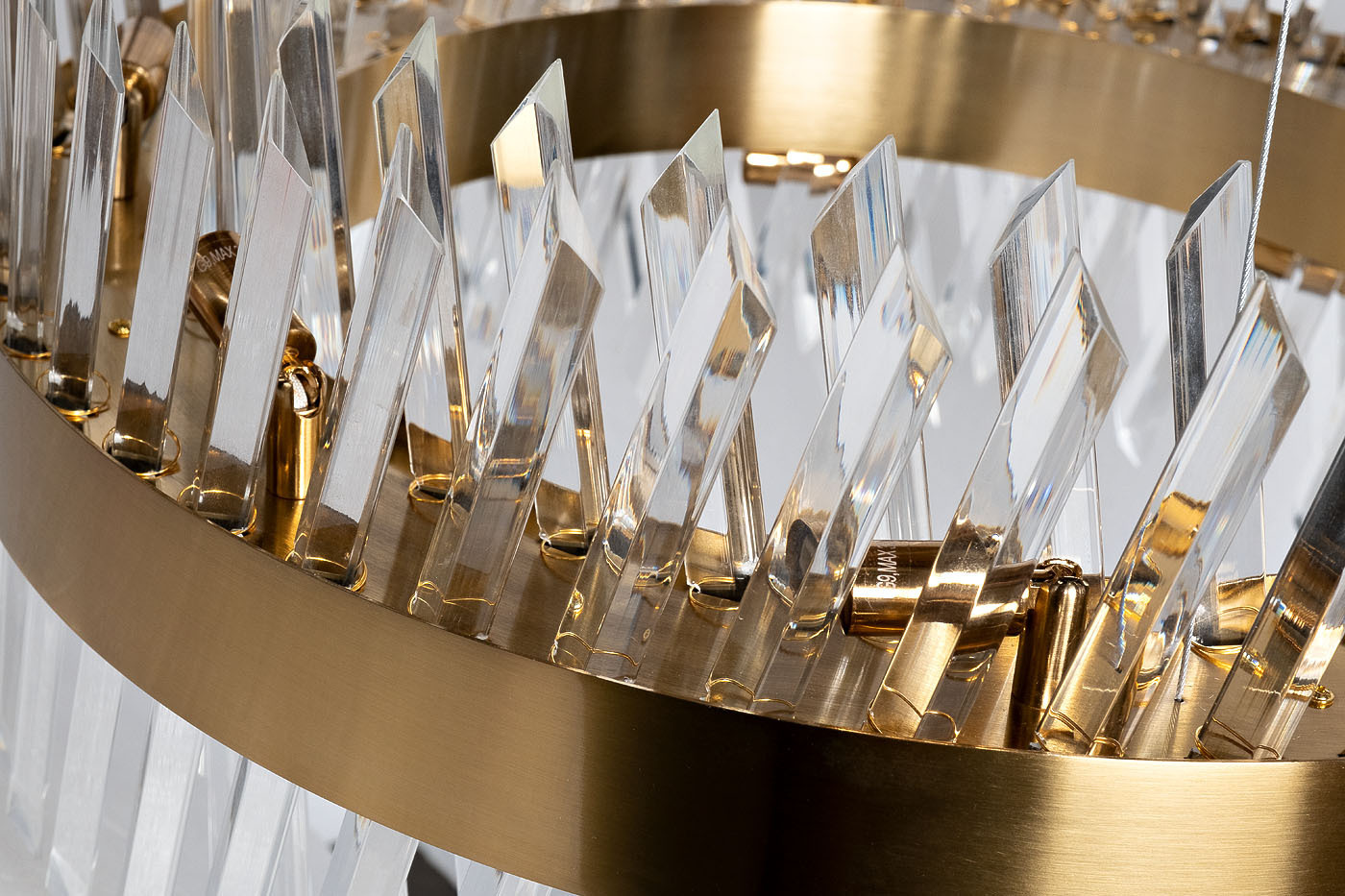 Люстра стеклянная (латунь) Garda Decor 92EL-YG18739G-14P