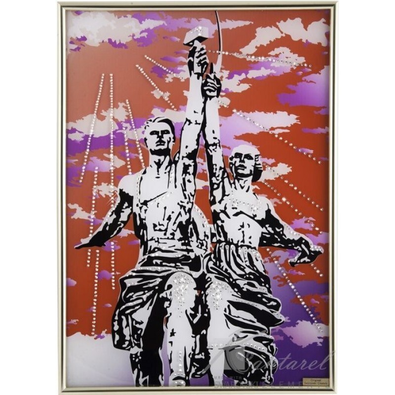 Картина Kantarel  Рабочий и колхозница (УФ красная) 273.108.74.0 (УФ 3)